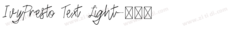 IvyPresto Text Light字体转换